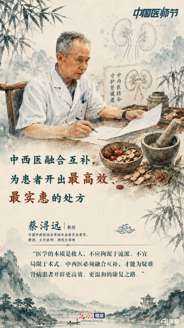 【AI海报】中国医师节|蔡浔远:中西医融合互补,为患者开出最高效、最实惠的处方 【AI海报】中国医师节|蔡浔远:中西医融合互补,为患者开出最高效、最实惠的处方