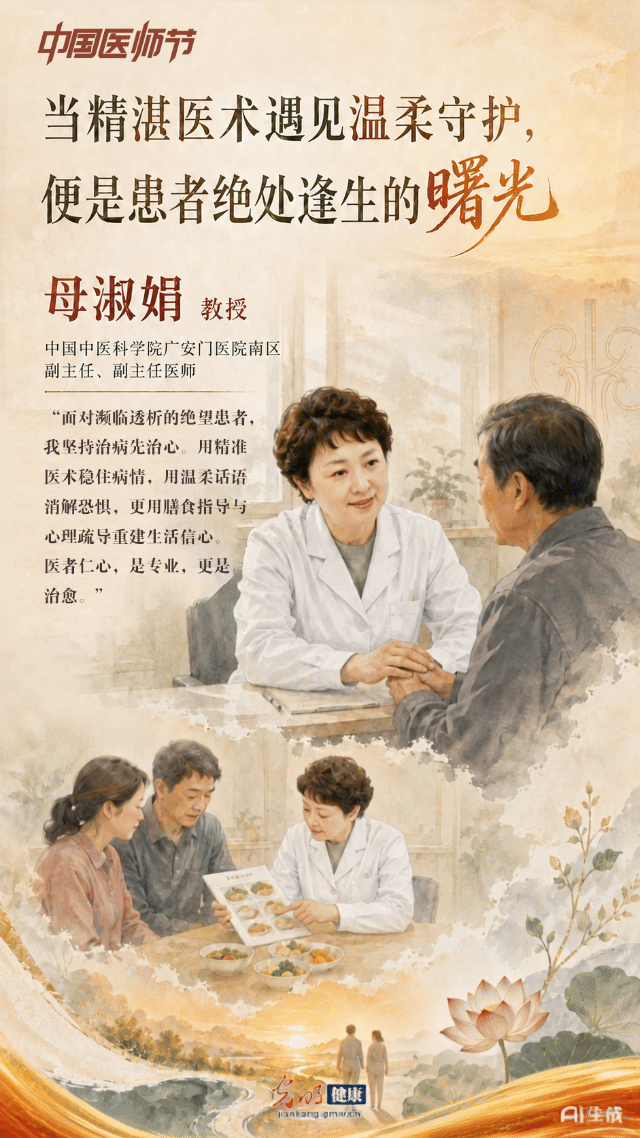【AI海报】中国医师节|母淑娟:当精湛医术遇见温柔守护,便是患者绝处逢生的曙光 【AI海报】中国医师节|母淑娟:当精湛医术遇见温柔守护,便是患者绝处逢生的曙光