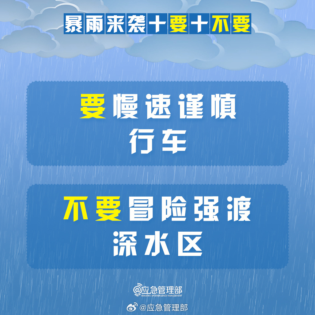 收藏！暴雨来袭牢记“10要10不要”