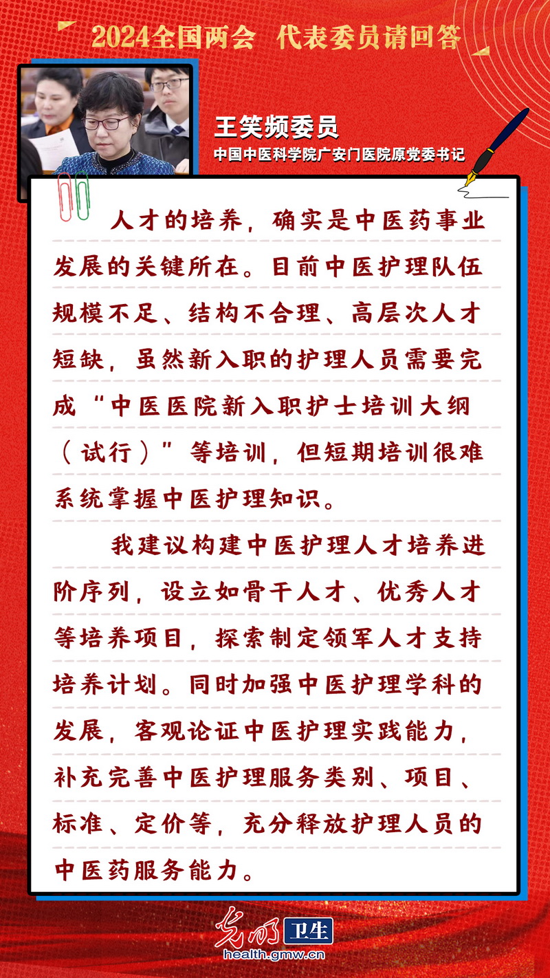 【互动海报】代表委员请回答|关于“中医热” 王笑频委员把这些建议带上两会