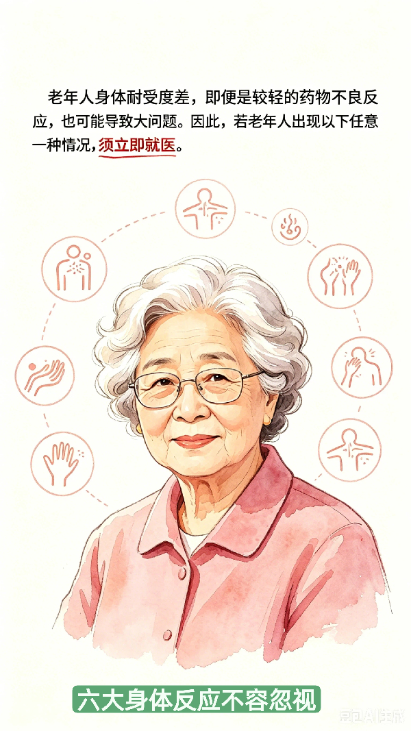 【AI漫画】老年健康宣传周|药物不适还是旧病复发，三步自查法助您分清（下篇）