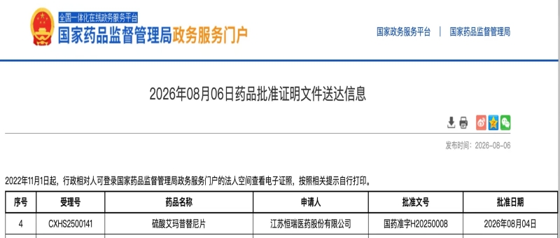 创新药艾玛昔替尼片获批新适应症 为中轴型脊柱关节炎患者带来新选择