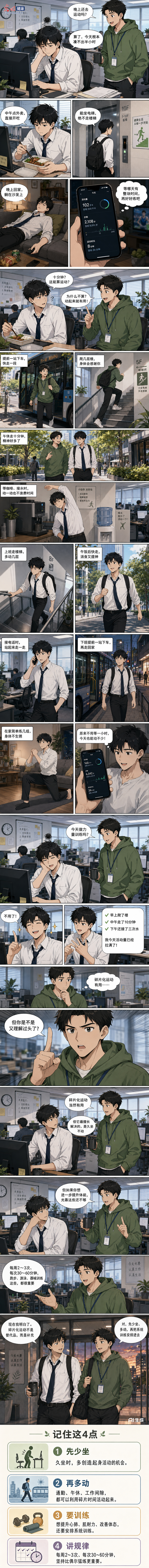AI漫画丨碎片化运动，真的能代替传统意义的运动吗