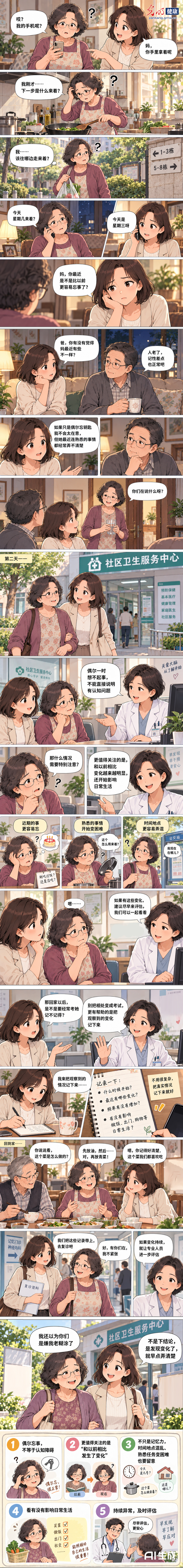 AI漫画丨越来越健忘 出现哪些情况需要引起重视