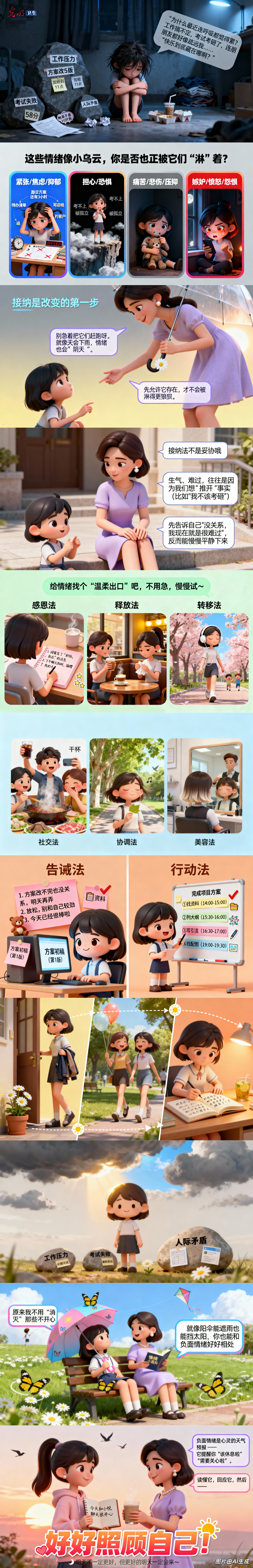 【AI科普漫画】世界精神卫生日丨现代人常见的11种负面情绪 如何化解 【AI科普漫画】世界精神卫生日丨现代人常见的11种负面情绪 如何化解